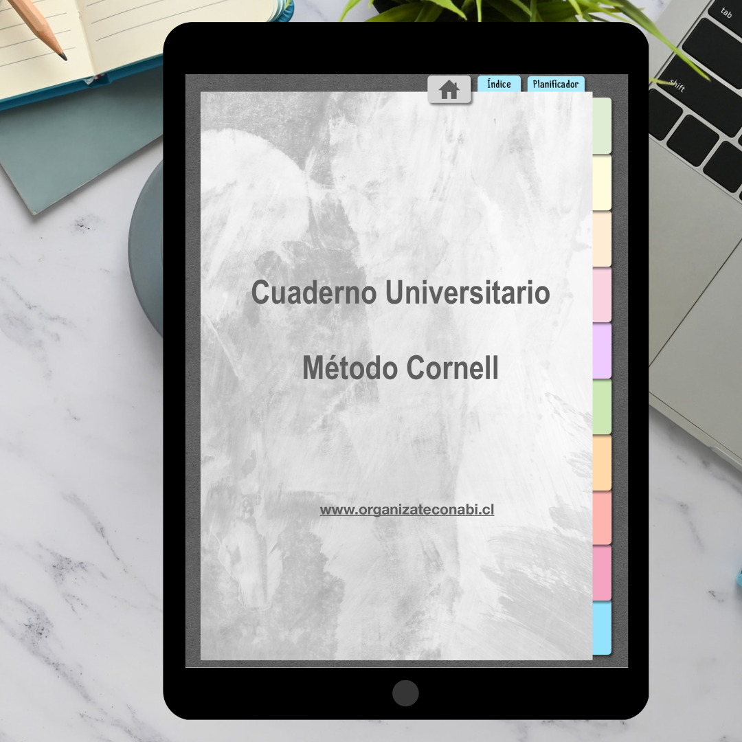 Cuaderno Inteligente Método Cornell Digital color Plomo