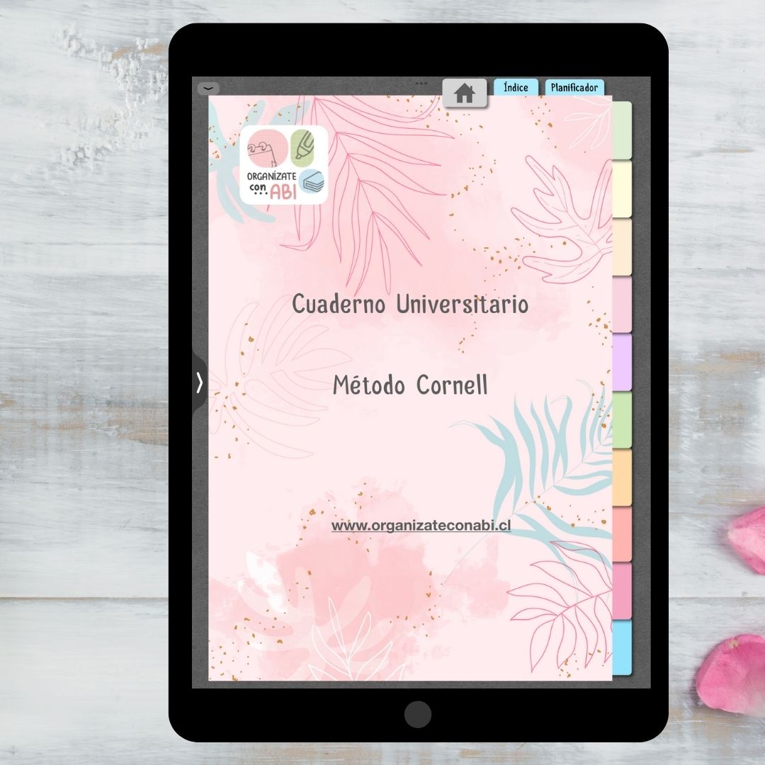Cuaderno Inteligente Método Cornell Digital color Rosado