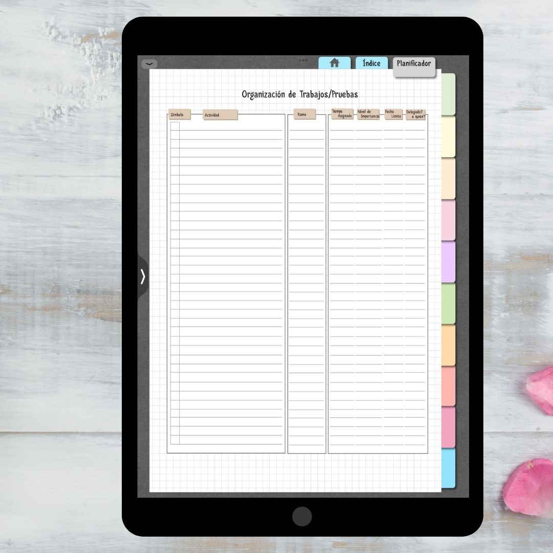 Cuaderno Inteligente Método Cornell Digital color Rosado