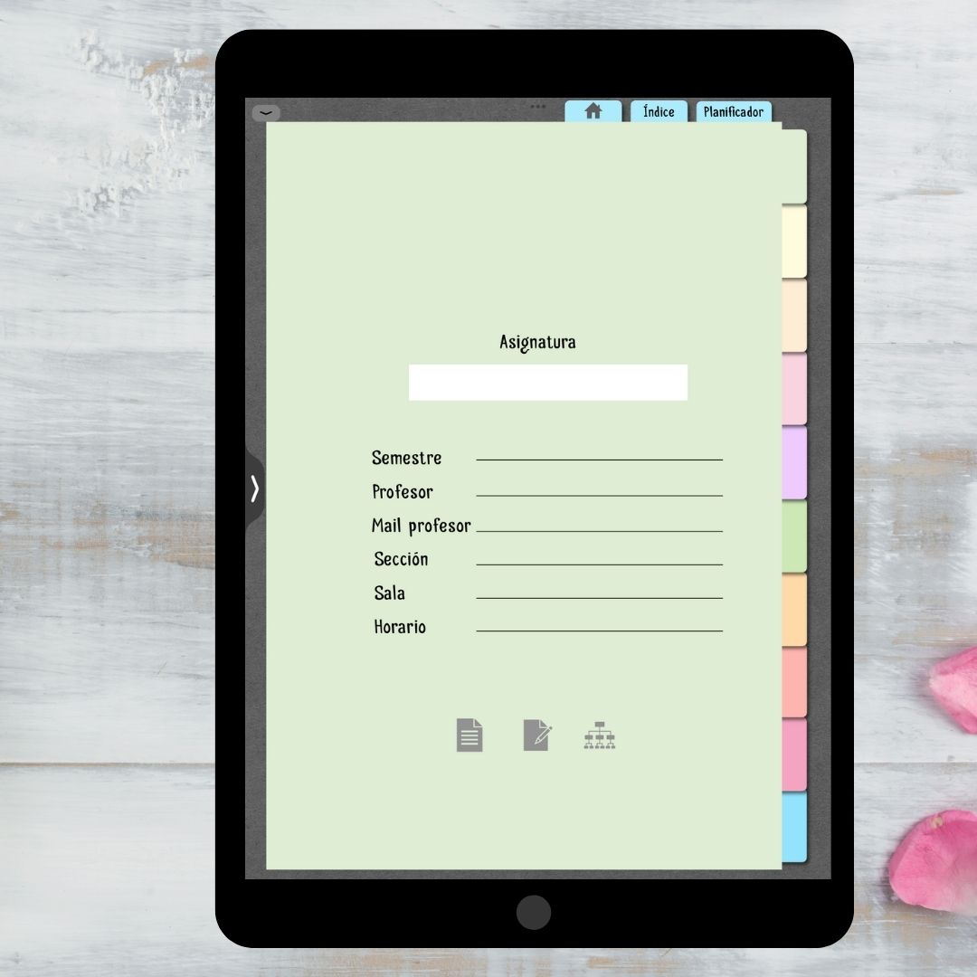 Cuaderno Inteligente Método Cornell Digital color Rosado