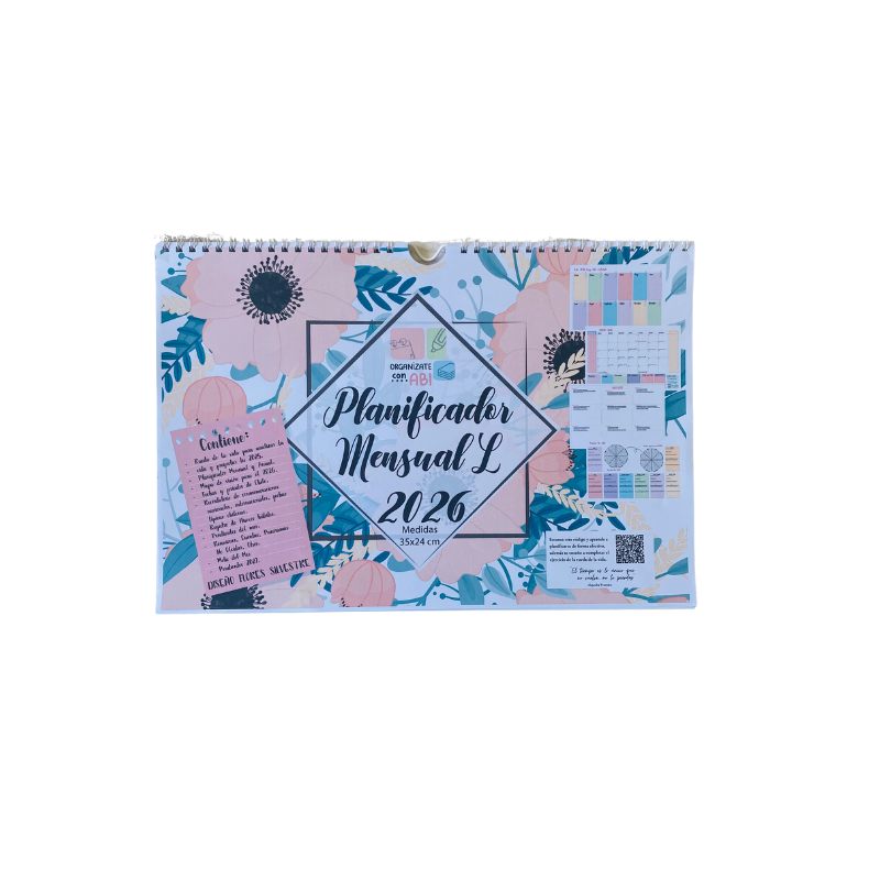 Planificador Mensual Diseño Flores Silvestre 2026