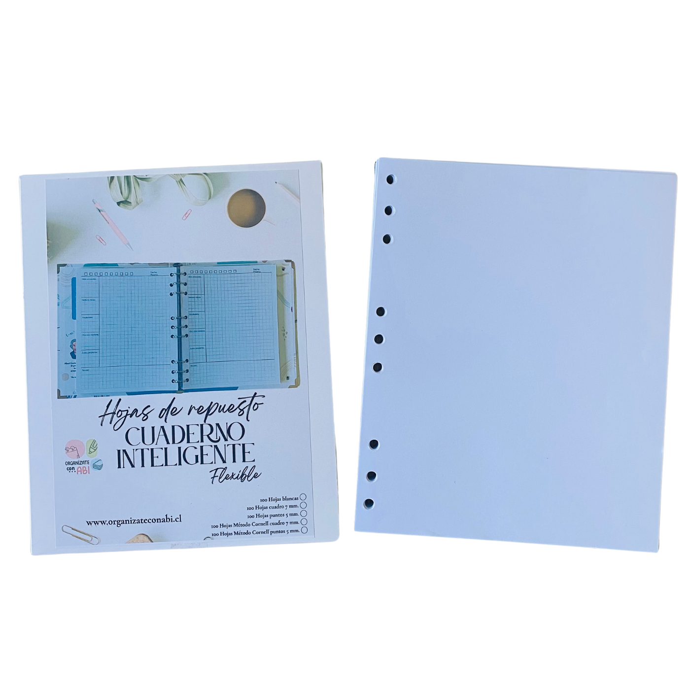 100 Hojas blancas repuesto Cuaderno Inteligente Flexible