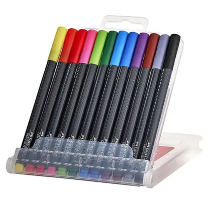 Lápices Tiralíneas Grip Finepen Faber-Castell x12 Colores