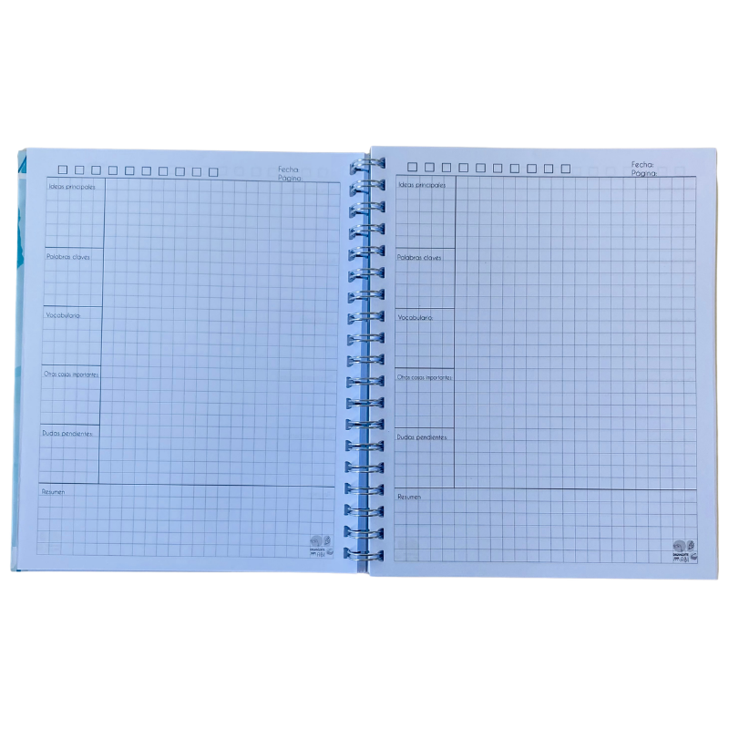 Cuaderno Inteligente Anillado Flexible Acuarela Celeste