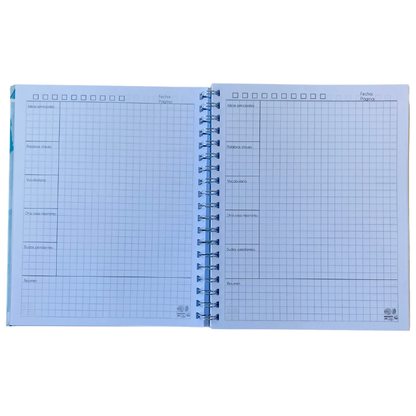 Cuaderno Inteligente Anillado Flexible Acuarela Celeste