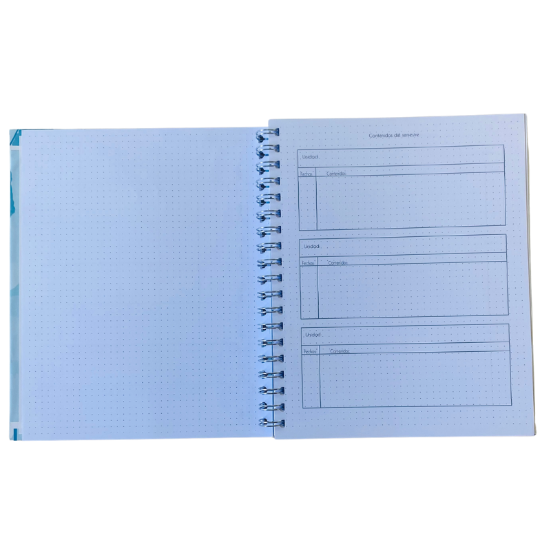 Cuaderno Inteligente Anillado Flexible Acuarela Celeste