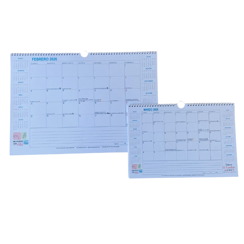 Planificador Mensual Diseño Ejecutivo 2026