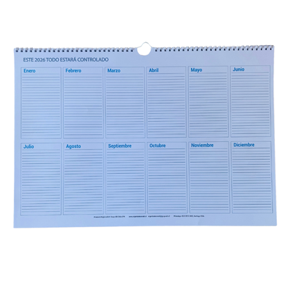 Planificador Mensual Diseño Ejecutivo 2026