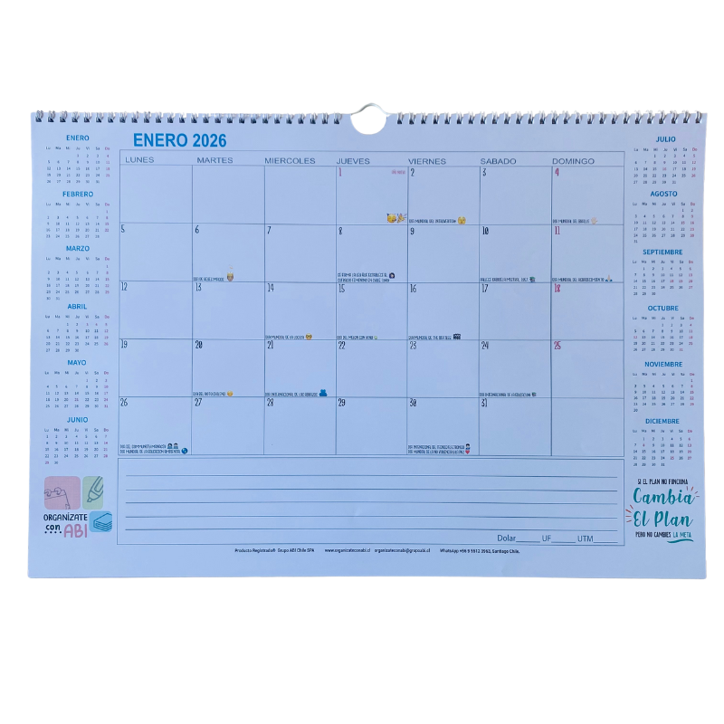 Planificador Mensual Diseño Ejecutivo 2026