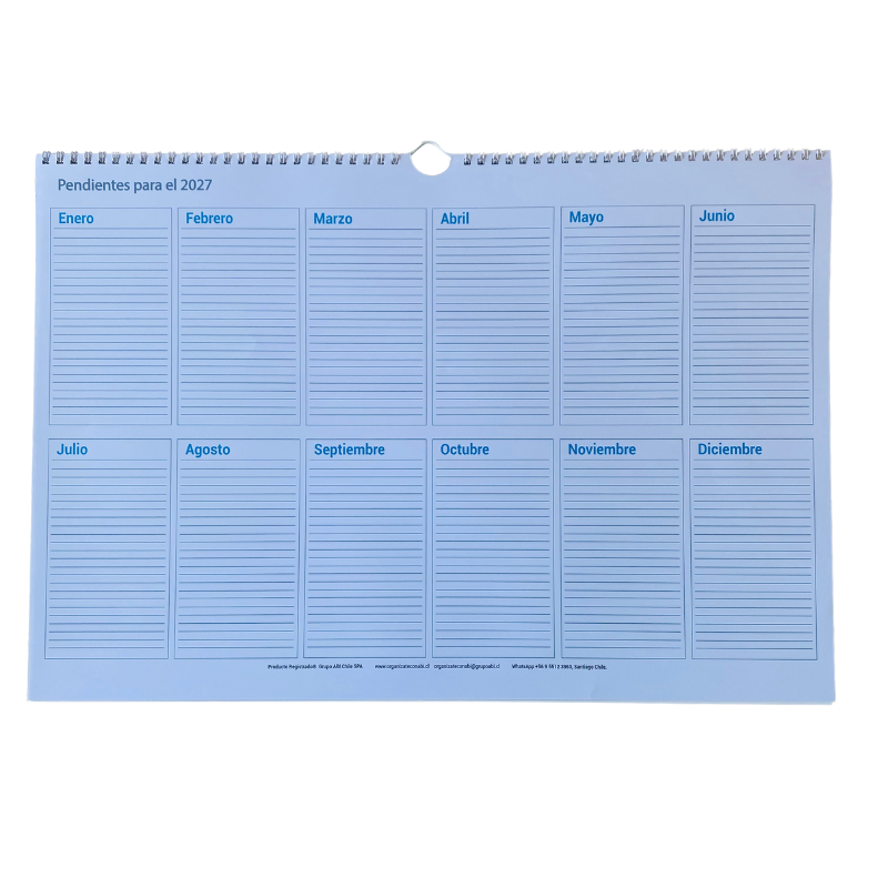 Planificador Mensual Diseño Ejecutivo 2026