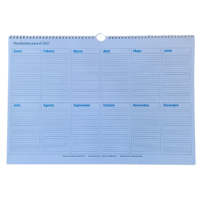 Planificador Mensual Diseño Ejecutivo 2026