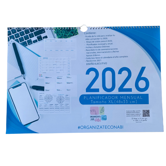 Planificador Mensual Tamaño XL Diseño Ejecutivo 2026