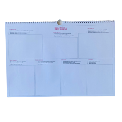 Planificador Mensual Diseño Estudiante Flores 2026