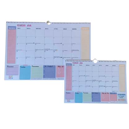 Planificador Mensual Diseño Flores Silvestre 2026