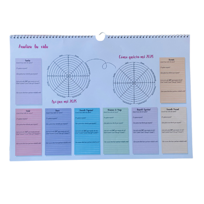 Planificador Mensual Diseño Flores Silvestre 2026