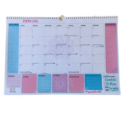 Planificador Mensual Diseño Mandalas 2026