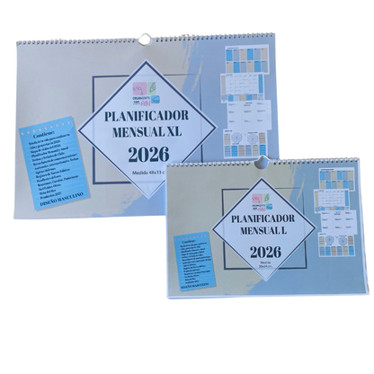 Planificador Mensual Diseño Masculino 2026