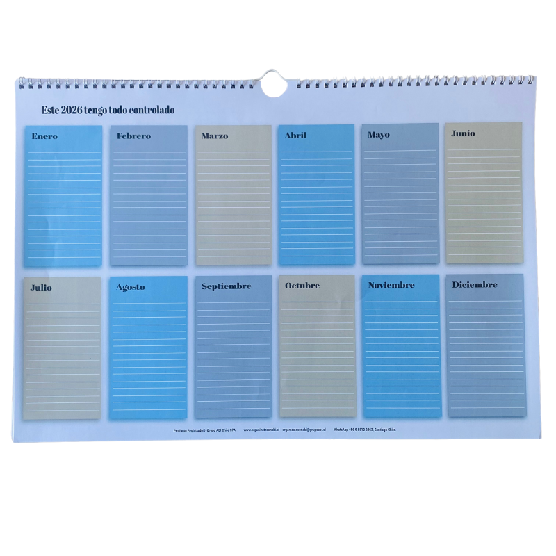 Planificador Mensual Diseño Masculino 2026