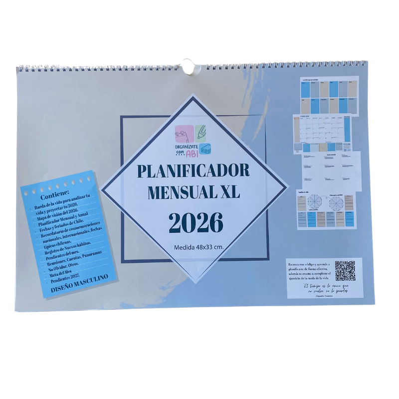 Planificador Mensual Diseño Masculino 2026